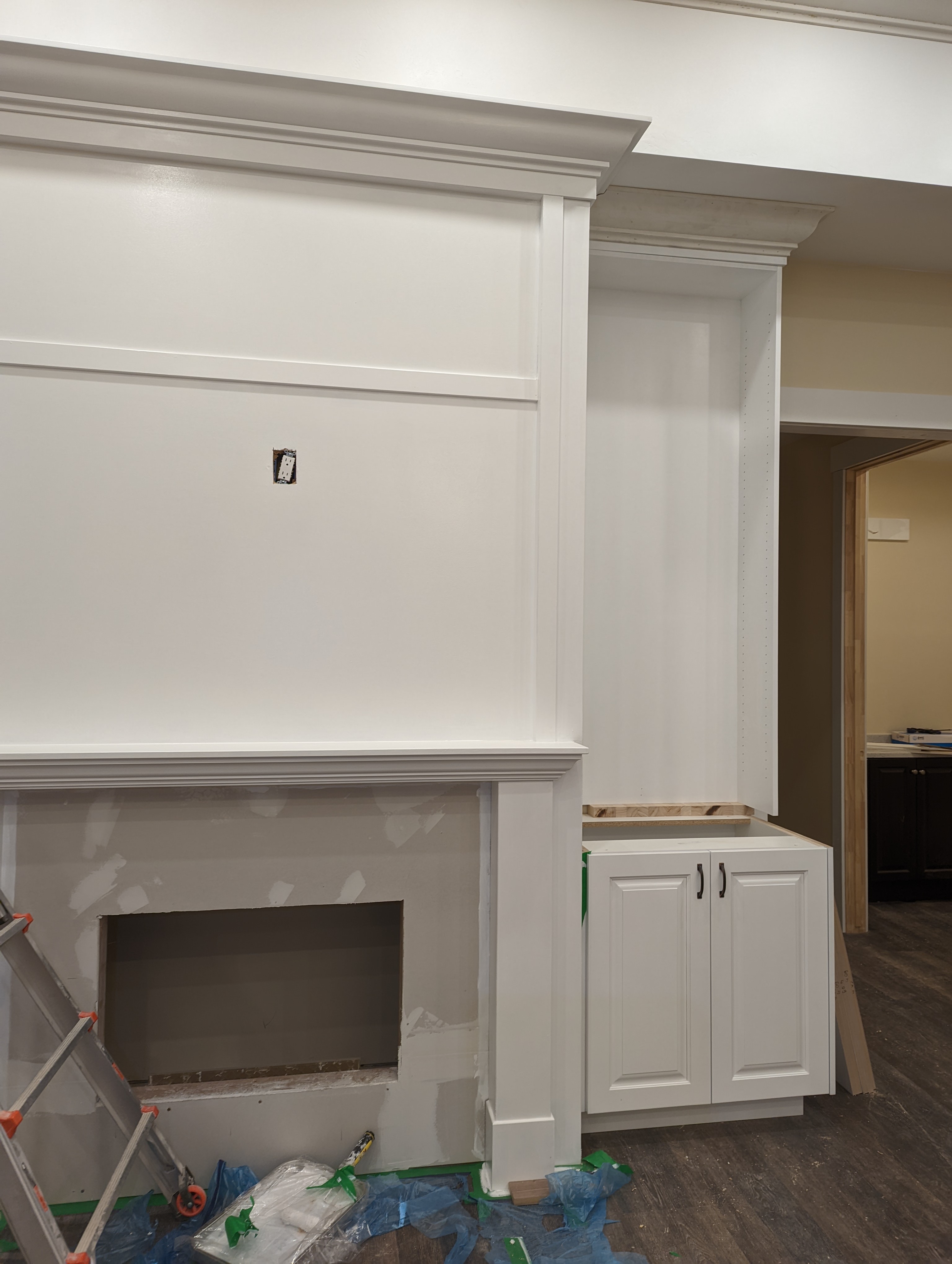 Crown Molding, Fireplace Surround & Built-in Cabinetry