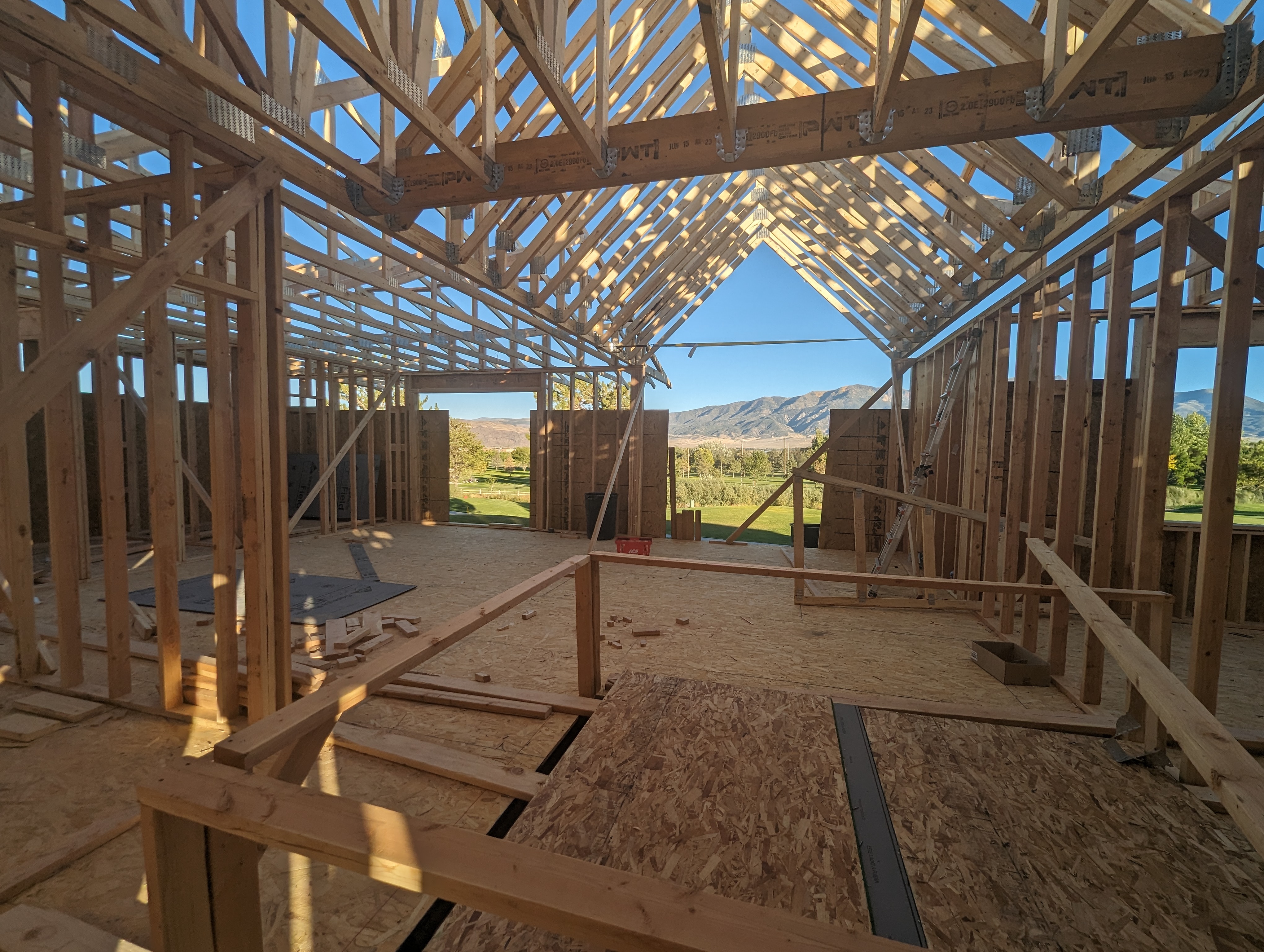 Interior Framing with Mountain Views